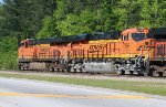 BNSF 6563 leads 7958 in a quartet of units